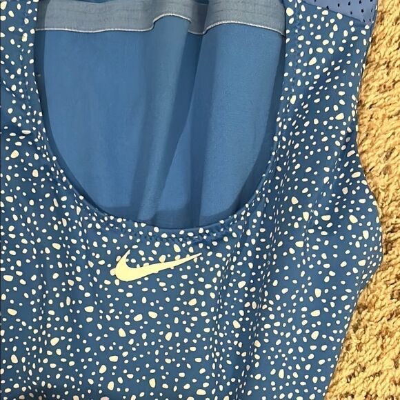 Nike Blue and White Women's Swimsuit  E - Picture 8 of 9